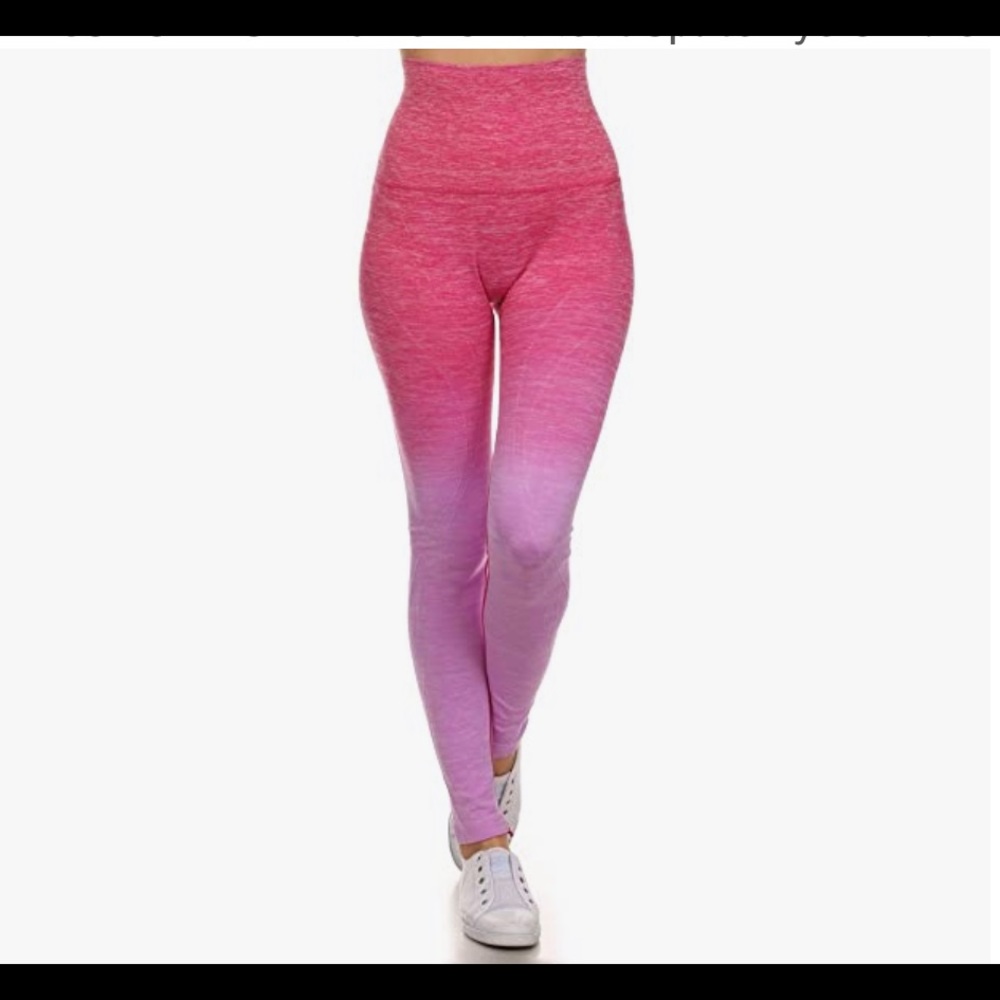 Pink & Purple Space Dye Ombre Leggings